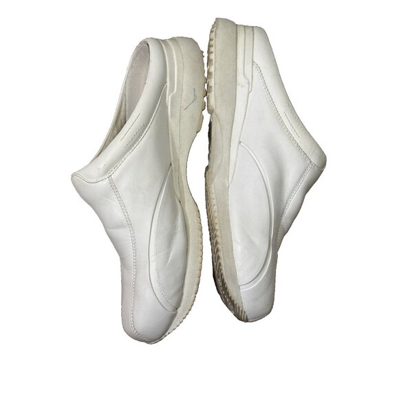 Propet Shock Absorber Women White Leather Mules Slip On Shoes Size 8.5 - Picture 3 of 5
